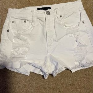 Ripped Aeropostale white shorts